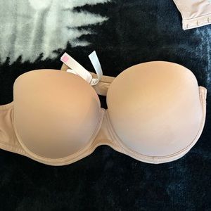 NWT pink strapless bra
